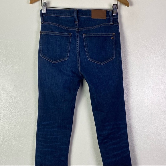 Madewell 9" Mid Rise Skinny Jeans Dark Blue Wash - Picture 9 of 12